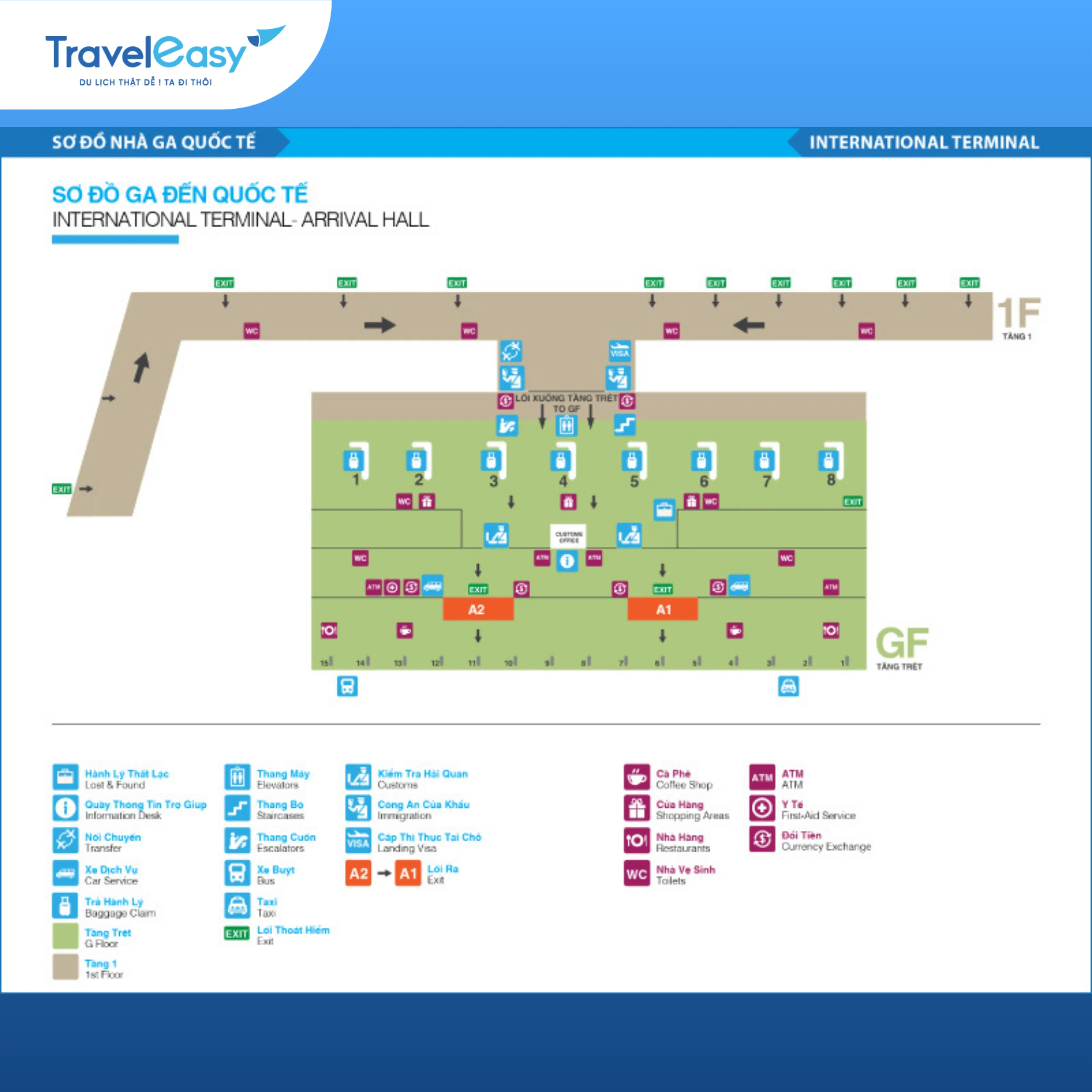 Hướng dẫn đón người thân tại ga quốc tế sân bay Tân Sơn Nhất 