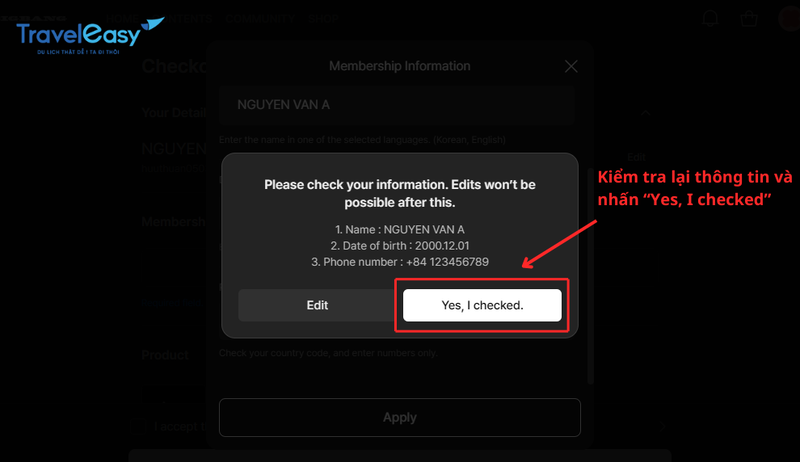 Hướng dẫn cách mua Membership BIGBANG - TravelEasy