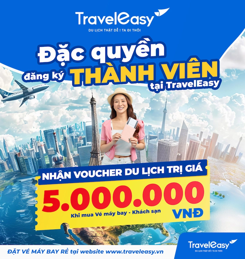 Voucher du lịch 5 triệu - TravelEasy
