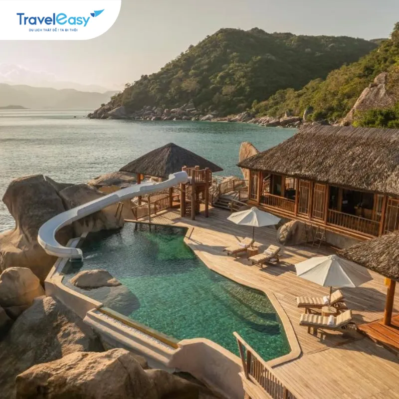 Vị trí biệt lập, thơ mộng của Six Senses Ninh Vân Bay với bãi biển riêng và cảnh quan thiên nhiên hoang sơ ở Khánh Hòa