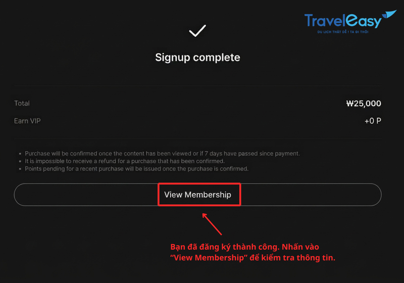 Hướng dẫn cách mua Membership BIGBANG - TravelEasy